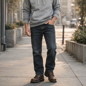 Levis 559 Relaxed Straight Jeans‎ Mens W36 L32 Dark Wash Denim Classic Fit